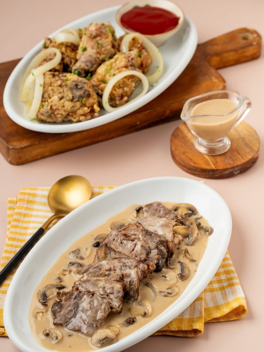 Porkchops & Mushroom Steak